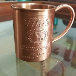 Tito’s Vodka Moscow Mule COPPER Mug Austin Texas